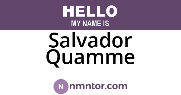 Salvador Quamme