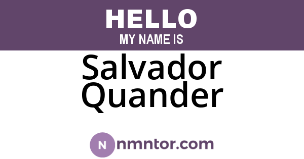 Salvador Quander