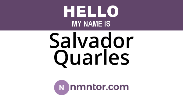Salvador Quarles