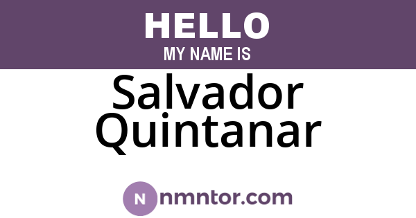 Salvador Quintanar