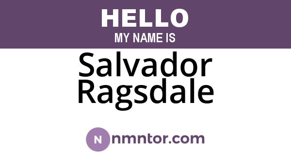 Salvador Ragsdale