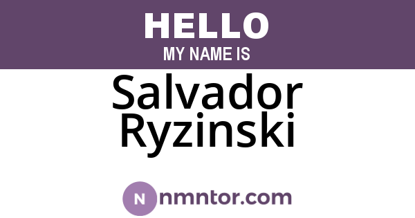 Salvador Ryzinski