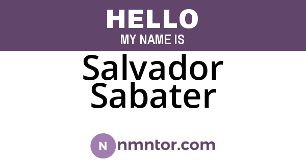 Salvador Sabater