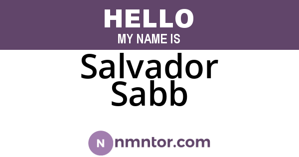 Salvador Sabb