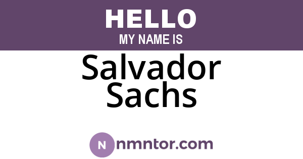 Salvador Sachs