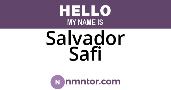 Salvador Safi