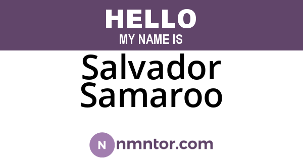 Salvador Samaroo