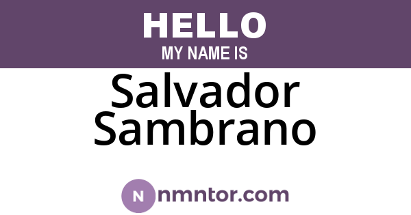 Salvador Sambrano