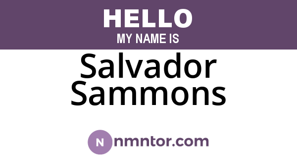 Salvador Sammons