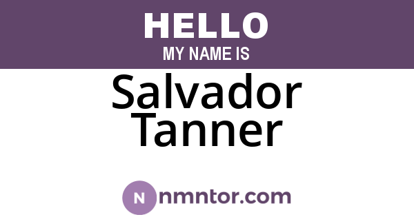 Salvador Tanner