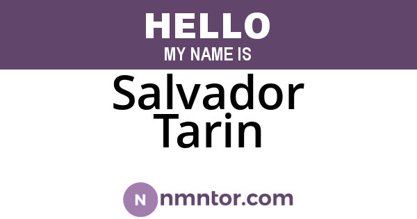 Salvador Tarin