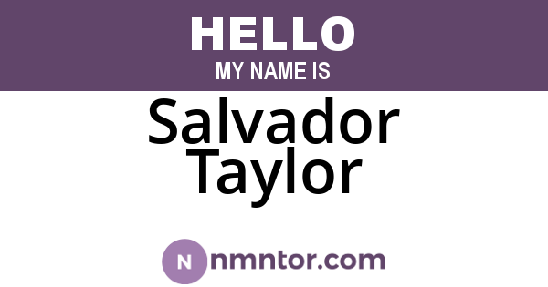 Salvador Taylor