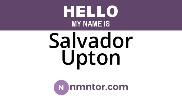 Salvador Upton