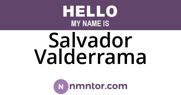 Salvador Valderrama