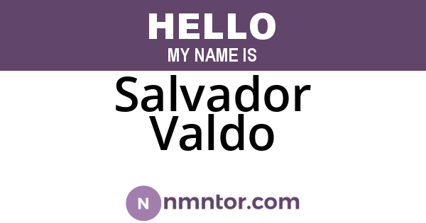 Salvador Valdo