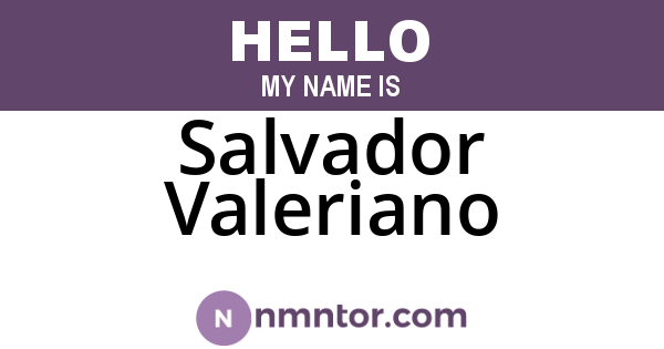 Salvador Valeriano
