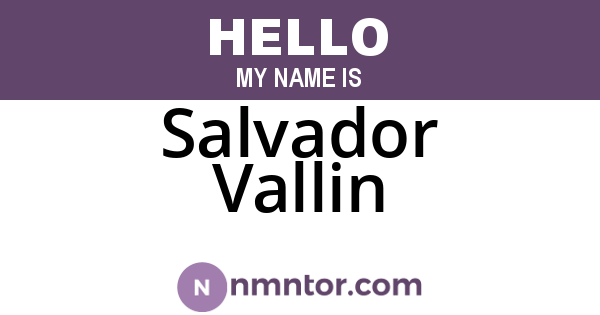 Salvador Vallin