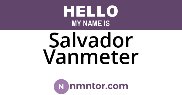 Salvador Vanmeter