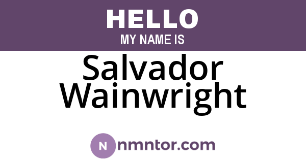 Salvador Wainwright