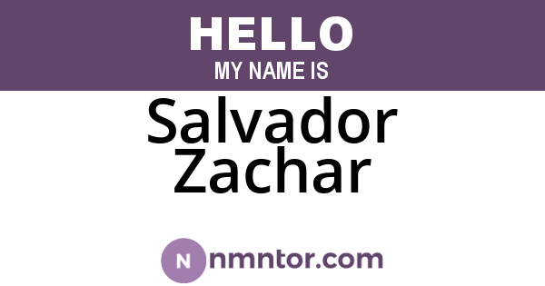 Salvador Zachar