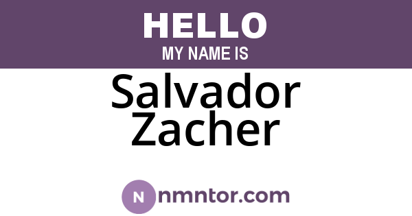 Salvador Zacher