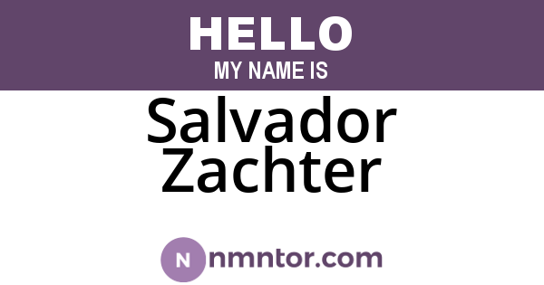 Salvador Zachter