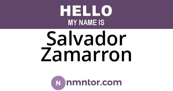 Salvador Zamarron