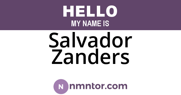 Salvador Zanders
