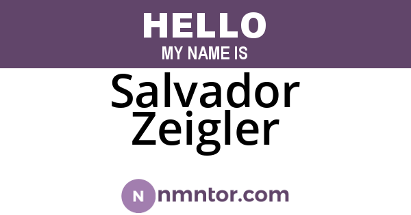 Salvador Zeigler