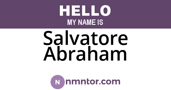 Salvatore Abraham