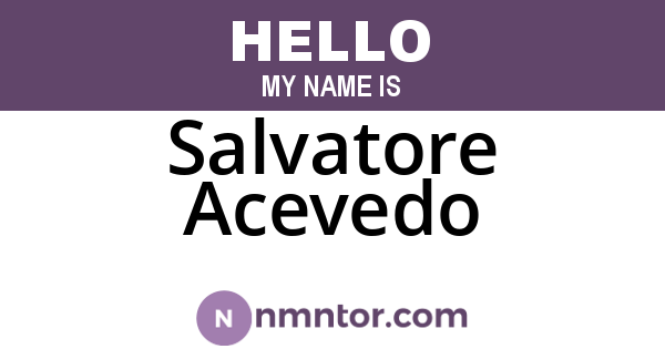Salvatore Acevedo