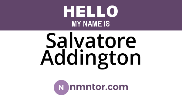 Salvatore Addington