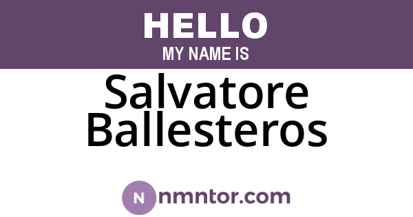 Salvatore Ballesteros