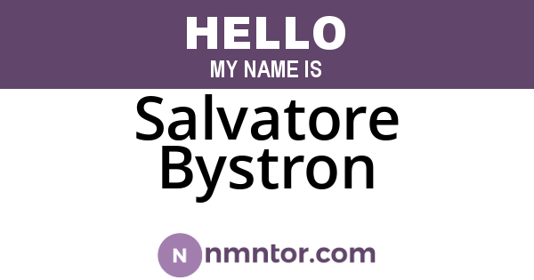 Salvatore Bystron