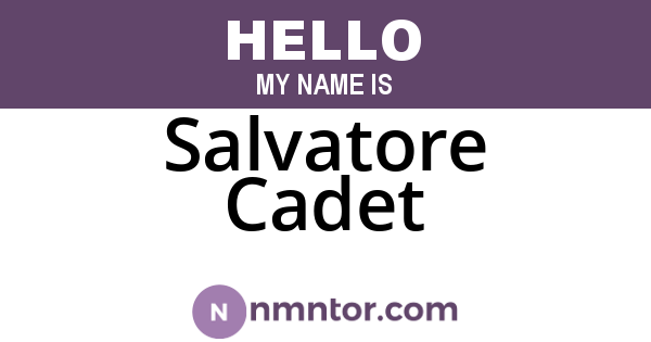Salvatore Cadet