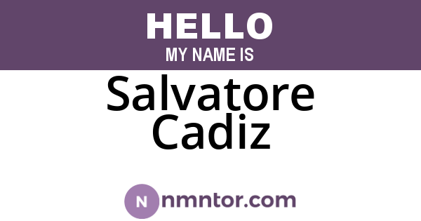 Salvatore Cadiz