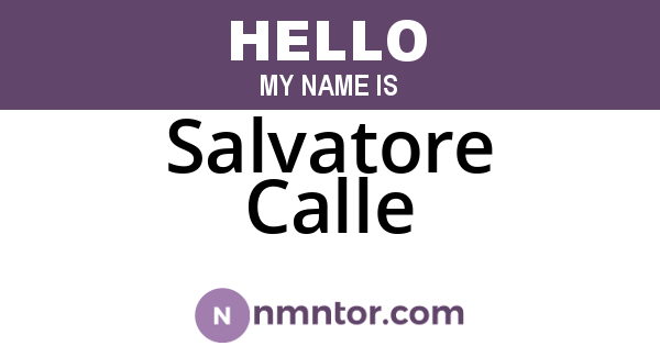 Salvatore Calle