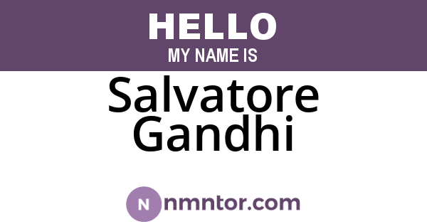 Salvatore Gandhi