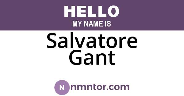 Salvatore Gant