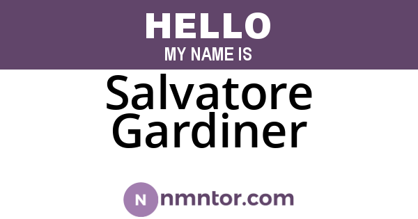 Salvatore Gardiner