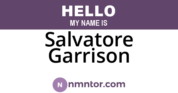 Salvatore Garrison