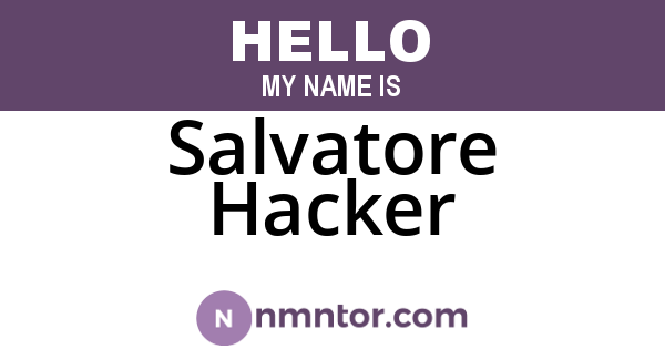 Salvatore Hacker