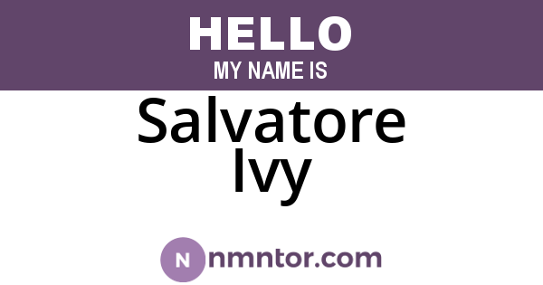 Salvatore Ivy