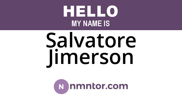 Salvatore Jimerson
