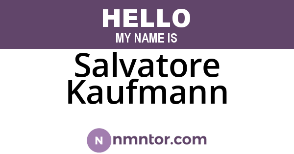 Salvatore Kaufmann