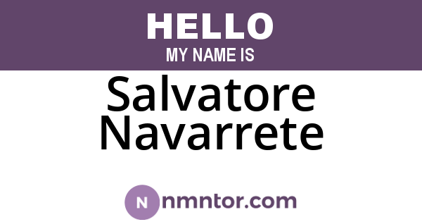 Salvatore Navarrete