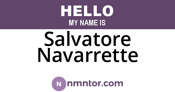 Salvatore Navarrette