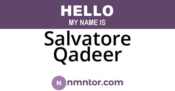 Salvatore Qadeer