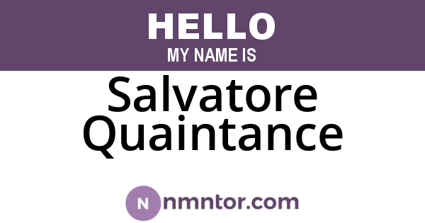 Salvatore Quaintance