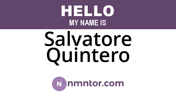 Salvatore Quintero